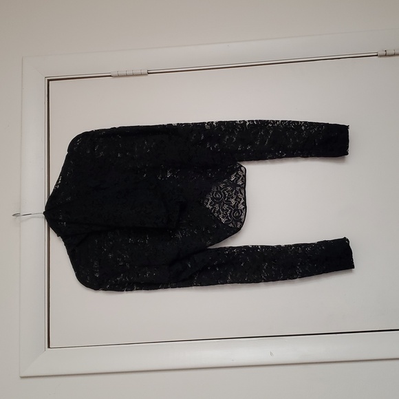 Reap What You Sew Crafts Elegant Black Lace Women's Blouse - Picture 11 of 16